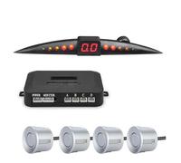 Sensore PDC Kit Sensori Di Parcheggio Da 12 V Per Auto Monitor Angoli Ciechi Display LCD 22 Mm Monitoraggio Radar Retromarcia E Backup Con Segnale Acustico 4(Silver)