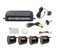 Sensore PDC Sensori Di Parcheggio Video Retromarcia Cicalino Posteriore Monitoraggio Radar Monitoraggio Degli Angoli Ciechi Controllo Della Distanza Posizionatore(MATT BLACK)