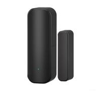 Sensore per porta, per zigbee per sistema di allarme intelligente di sicurezza domestica, contatto magnetico wireless per controllo app di rilevamento entrata, (nero)