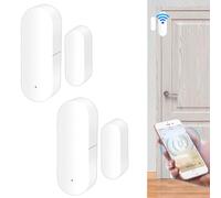 Sensore per porta WiFi, set da 2 sensori per porte e finestre, senza fili, sensore per porta Smart Tuya, sensore di contatto per finestra senza fili, per la sicurezza domestica e Smart Home Automation