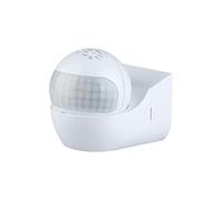 Sensore PIR da parete con testa regolabile e protezione IP44 (max. 400 W LED). Efficace nel rilevamento del movimento, ampio angolo di copertura, perfetto per esterni e varie aree.