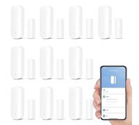 Sensore Porta e Finestra WiFi Intelligente - Allarme Wireless per Sicurezza e Automazione Domestica, Nessun Hub Richiesto (10 Pack)