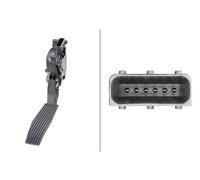 Sensore Posizione Pedale Acceleratore 6-polig Hella per Opel Astra J Camper (P10