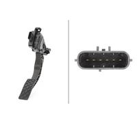 HELLA 6PV 009 505-701 Sensore, Posizionamento pedale acceleratore, per veicolo con guida a Sx, 6a... poli, Cambio manuale