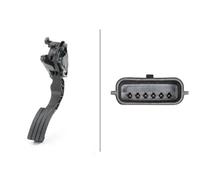 HELLA 6PV 009 978-721 Sensore, Posizionamento pedale acceleratore, per veicolo con guida a Sx, 6a... poli, Cambio manuale