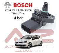 sensore pressione collettore map 4 bar bosch volkwagen golf 6 mkvi gti r 2.0 tsi