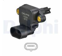 Sensore, pressione di sovralimentazione DELPHI PS10208 9-5 (YS3E) 2 1997-2009