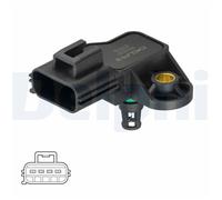 Sensore pressione tubo aspirazione Delphi per Mazda 3 Cx-7