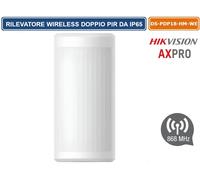 Hikvision AX Pro.Rivelatore doppio infrarosso radio da esterno 18m angolo 90Pet immune fino a 24 Kg
