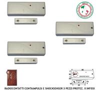 Sensore Sismico Magnetici Radio F. 433,92 MHz 2 Pezzi CM20VR Sydra GSM Antifurto
