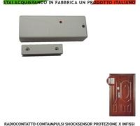 SENSORE SISMICO MAGNETICO RADIO BIANCO 433,92 MHZ CODICE SECUR-LYSA 64 ANTIFURTO