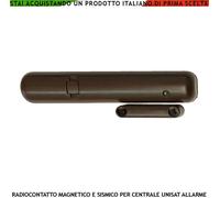 Sensore Sismico Magnetico Wireless 2 Ingr. Sensori Ester. 868 MHz Unisat Marrone