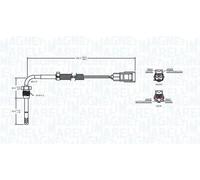 Sensore temperatura gas di scarico 172000089010 MAGNETI MARELLI per VOLVO S80 II