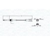 Marelli 172000163010 Sensore Temperatura Gas di Scarico