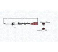 Sensore temperatura gas di scarico 172000215010 MAGNETI MARELLI per AUDI A5 Q5