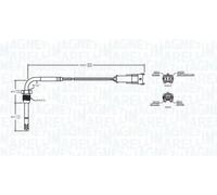 Sensore temperatura gas di scarico 172000231010 MAGNETI MARELLI per FIAT CROMA
