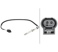 HELLA 6PT 010 376-121 Sensore, Temperatura gas scarico, 2a... poli, avvitato, Cavo 540mm