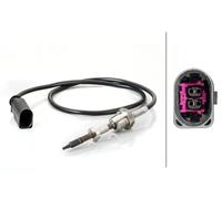 HELLA 6PT 014 494-731 Sensore, Temperatura gas scarico, 2a... poli, avvitato, Cavo 530mm