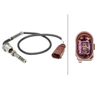 HELLA 6PT 358 181-301 Sensore, Temperatura gas scarico, 2a... poli, avvitato, Cavo 340mm