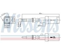NISSENS 207016 Sensore, Temperatura refrigerante