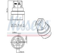 NISSENS 207032 Sensore, Temperatura refrigerante