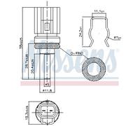 NISSENS 207020 Sensore, Temperatura refrigerante