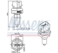 NISSENS 207088 Sensore, Temperatura refrigerante