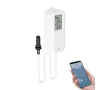 Sensore Temperatura Wifi, Igrometro Digitale Interno ed Esterno con Sonda Esterna, Termometro Frigorifero Meter App Monitor, Baby Room Termometro per Frigorifero, Acquario, 1 Pack con Schermo