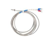 Sensore termico di temperatura a resistenza RTD PT100 con testa a vite M6, cavo a 3 fili for regolatore di temperatura del forno della caldaia(Black)