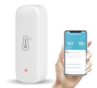 Sensore termometro igrometro WiFi, sensore termometro e igrometro WiFi intelligente Monitoraggio remoto Wi-Fi compatibile con Tuya Smartlife per cantina vinicola domestica Serra Cantina