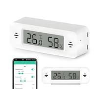 Sensore termometro igrometro WiFi: termometro senza fili WiFi, sensore di umidità WiFi, sensore di temperatura con registrazione dati e allarme di notifica e lavoro con l'app Smart Tuya