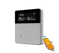 Sensore termometro, LCD Termostato di cristallo liquido Terramestro del pavimento riscaldamento Temperatura telefono cellulare Controllo vocale remoto intelligente(WT50-16A)