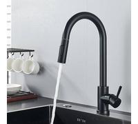 Sensore touch nero opaco rubinetto da cucina pull down sensore intelligente Dual Mode miscelatore acqua girevole per acqua calda e fredda Design moderno nero opaco