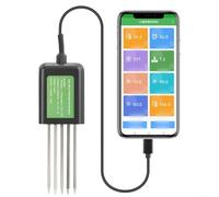 Sensore USB 7 in 1, misuratore digitale per test del suolo con pH temperatura umidità NPK analisi dei nutrienti per agricoltura giardinaggio monitor crescita delle piante con app Android
