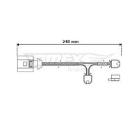 Sensore usura pastiglie Assale posteriore Freno a disco TX 30-52 TOMEX Brakes