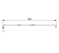 Sensore usura pastiglie Freno a disco 1 987 473 003 BOSCH per BMW 5 6