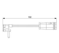 BOSCH Sensore Freni 1 987 473 019 Sensore Usura Pastiglie Freni,Contatto segnalazione, Usura guarnizione freno MERCEDES-BENZ,Classe E Sedan (W211)