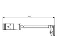 Sensore usura pastiglie Freno a disco 1 987 473 036 BOSCH per MERCEDES-BENZ VW