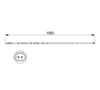 Sensore usura pastiglie Freno a disco 1 987 473 500 BOSCH per BMW 5 6 Coupé 7