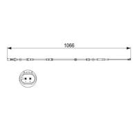 Sensore usura pastiglie Freno a disco 1 987 473 501 BOSCH per BMW ROLLS-ROYCE
