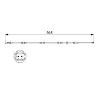Sensore usura pastiglie Freno a disco 1 987 473 509 BOSCH per BMW 6 Cabriolet 5