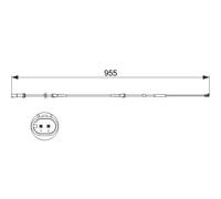 Sensore usura pastiglie Freno a disco 1 987 473 511 BOSCH per BMW X3 X4