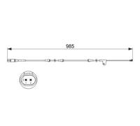 Sensore usura pastiglie Freno a disco 1 987 473 520 BOSCH per BMW X5 X6