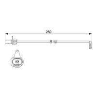 Contatto di avvertimento, usura delle pastiglie dei freni BOSCH 1 987 474 510