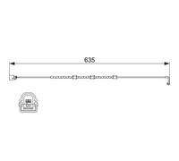 BOSCH 1 987 474 515 Sensore di usura delle pastiglie freni
