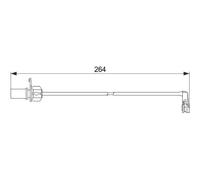 Contatto di avvertimento, usura delle pastiglie dei freni BOSCH 1 987 474 517