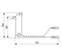 Sensore usura pastiglie Freno a disco 1 987 474 584 BOSCH per MERCEDES-BENZ PUCH