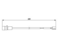 Sensore usura pastiglie Freno a disco 1 987 474 924 BOSCH per PORSCHE 911 944
