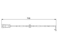 Sensore usura pastiglie Freno a disco 1 987 474 934 BOSCH per OPEL OMEGA B
