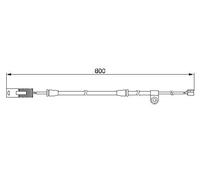 Bosch Sensore di usura pastiglie freni 1 987 474 945 – Contatto segnalazione – 800 mm Anteriore